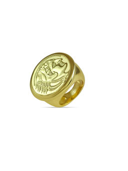 Arvino - Gladiator Crest Signet Gold Ring