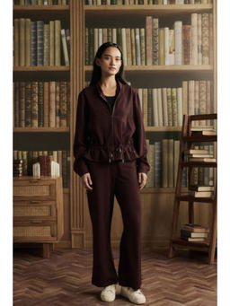 Muvazo - Wine elan Zip'up Co-ord Set