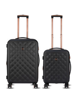 it luggage - Fashionista Black Set of 2 24-20 Inches Expandable Hardsided TSA Luggage Trolley