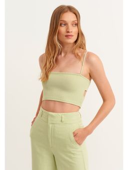 OXXO - Green Solid Tank Top