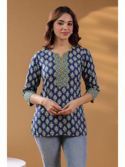 Rain & Rainbow - Women Printed Round Neck Kurti