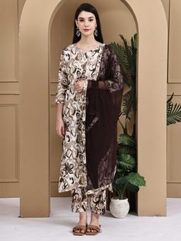Rajnandini - Women Cotton Floral Printed Kurta Pant With Dupatta