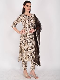 Rajnandini - Women Cotton Floral Printed Kurta Pant With Dupatta