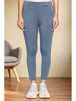 Elleven - Grey Solid/Plain High Waist Leggings
