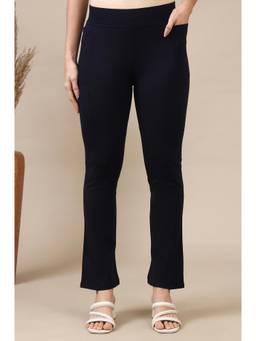 Elleven - Black Solid/Plain High Waist Leggings