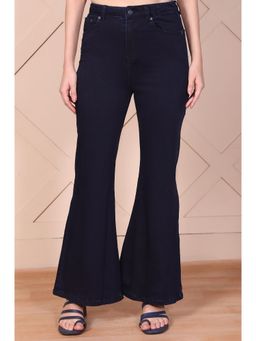 Elleven - Navy Blue Solid/Plain High Waist Jeans