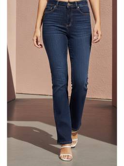 Elleven - Blue Solid/Plain High Waist Jeans