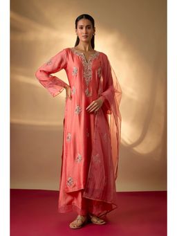 THE AARYA - Avaia Hand Woven Chanderi Silk Zardozi Kurta Set