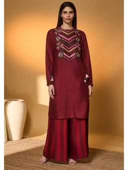 Masaba - Red Pear Of Tropics Kurta With Palazzo