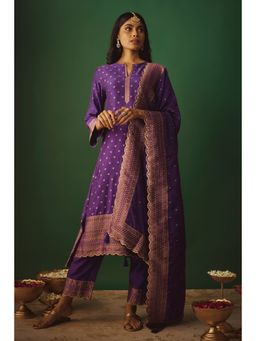 Safaa - The Jamuni Armaan Regular Fit Anarkali Kurta with Pant and Dupatta