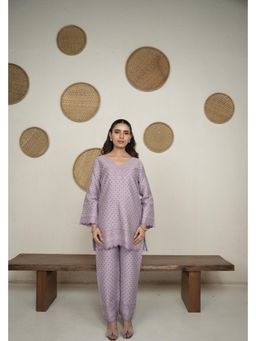 Safaa - Purple Theodora Woven Co-Ord Set