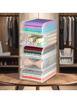 Kuber Industries - Transparent Cloth Organizer for Wardrobe (Pack Of 5)