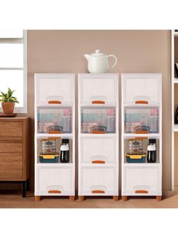 Kuber Industries - White Wardrobe Storage Organizers (Pack Of 12)