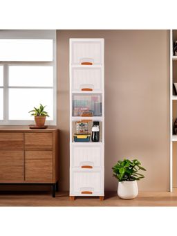 Kuber Industries - White Wardrobe Storage Organizers (Pack Of 6)