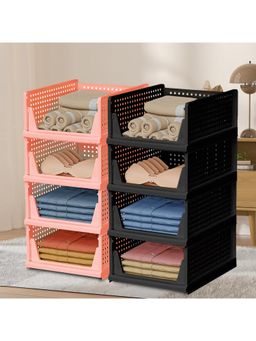 Kuber Industries - Multi-Color Plastic Storage Wardrobe Organizers (Pack of 8)