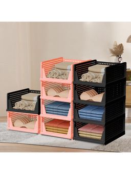 Kuber Industries - Multi-Color Plastic Storage Wardrobe Organizers (Pack of 10)