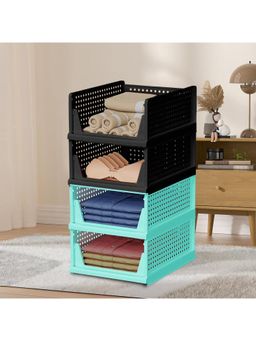 Kuber Industries - Multi-Color Plastic Storage Wardrobe Organizers (Pack of 4)