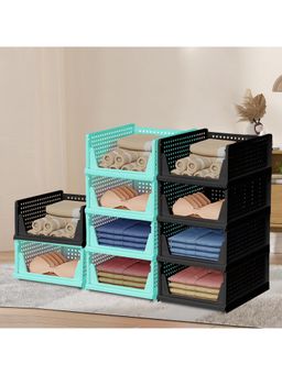 Kuber Industries - Multi-Color Plastic Storage Wardrobe Organizers (Pack of 10)