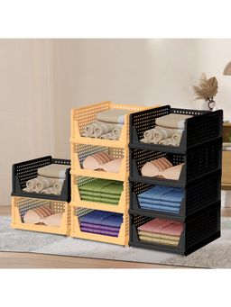 Kuber Industries - Multi-Color Plastic Storage Wardrobe Organizers (Pack of 10)