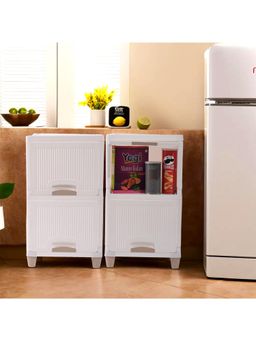 Kuber Industries - White Wardrobe Storage Organizers (Pack of 4)