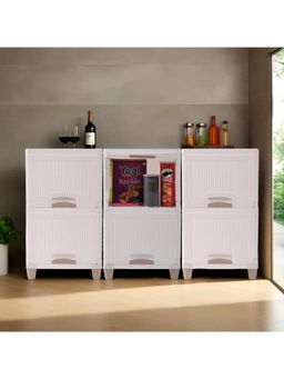 Kuber Industries - White Wardrobe Storage Organizers (Pack of 6)