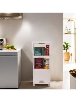 Kuber Industries - White Wardrobe Storage Organizers (Pack of 3)