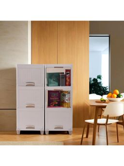 Kuber Industries - White Wardrobe Storage Organizers (Pack of 6)