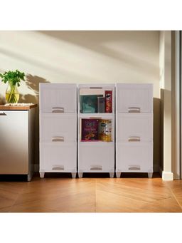 Kuber Industries - White Wardrobe Storage Organizers (Pack of 9)