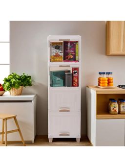 Kuber Industries - White Wardrobe Storage Organizers (Pack of 4)