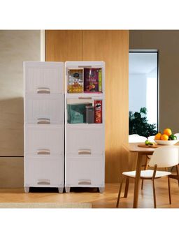 Kuber Industries - White Wardrobe Storage Organizers (Pack of 8)