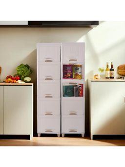 Kuber Industries - White Wardrobe Storage Organizers (Pack of 10)