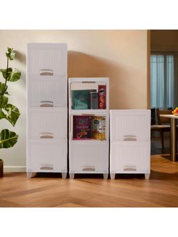 Kuber Industries - White Wardrobe Storage Organizers (Pack of 9)