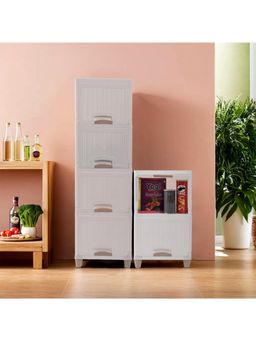 Kuber Industries - White Wardrobe Storage Organizers (Pack of 6)