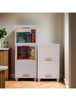 Kuber Industries - White Wardrobe Storage Organizers (Pack of 5)