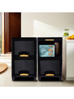 Kuber Industries - Black Wardrobe Storage Organizers (Pack of 4)