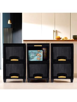 Kuber Industries - Black Wardrobe Storage Organizers (Pack of 6)