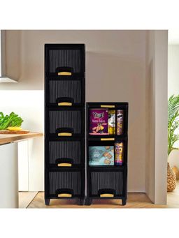 Kuber Industries - Black Wardrobe Storage Organizers (Pack of 8)