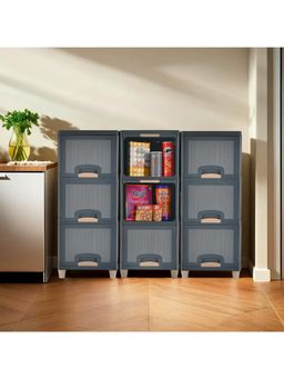 Kuber Industries - Grey Wardrobe Storage Organizers (Pack of 9)