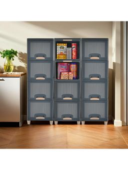 Kuber Industries - Grey Wardrobe Storage Organizers (Pack of 12)