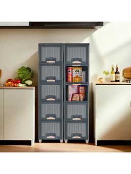 Kuber Industries - Grey Wardrobe Storage Organizers (Pack of 10)