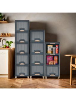 Kuber Industries - Grey Wardrobe Storage Organizers (Pack of 12)