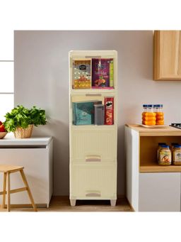 Kuber Industries - Ivory Wardrobe Storage Organizers (Pack of 4)