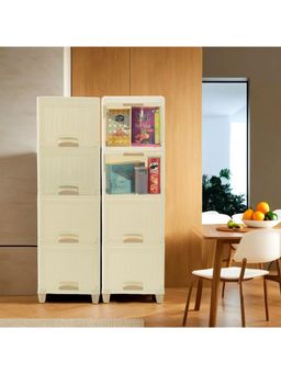 Kuber Industries - Ivory Wardrobe Storage Organizers (Pack of 8)