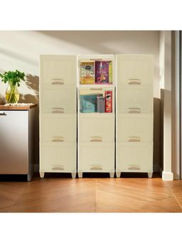 Kuber Industries - Ivory Wardrobe Storage Organizers (Pack of 12)