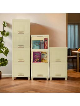 Kuber Industries - Ivory Wardrobe Storage Organizers (Pack of 9)