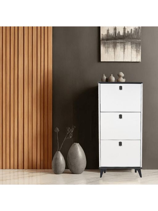 The Artment White Slimline Shoe Cabinet