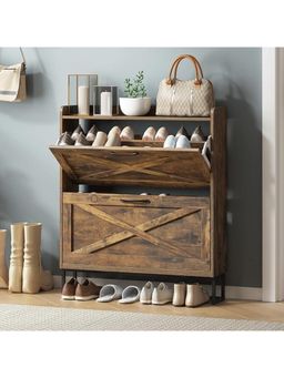 The Artment - Brown MDF Cove Shoe Organizer Cabinet