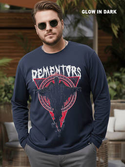 Bewakoof - Harry Potter Navy Blue Dementors Graphic Printed T-Shirt