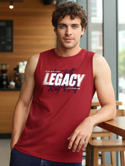 Bewakoof - Bold Red Legacy Graphic Printed Vest