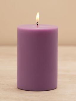 Pure Home + Living - Purple Black Amber Pillar Candle - Large